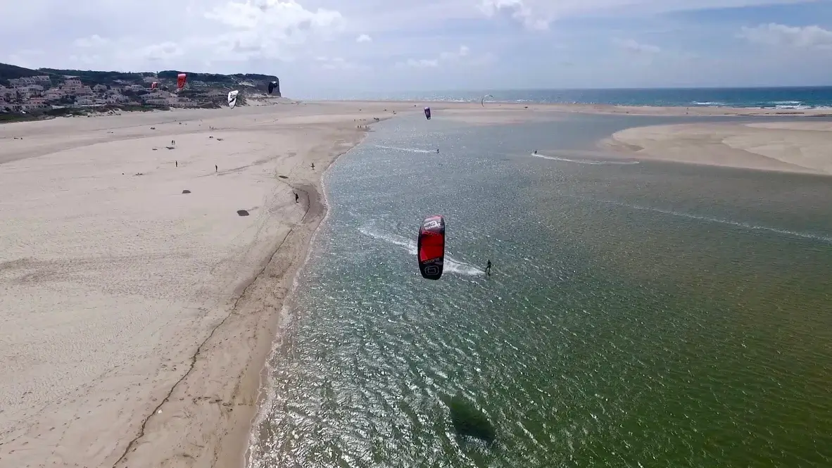 Óbidos Lagoon, Portugal, kitesurfing